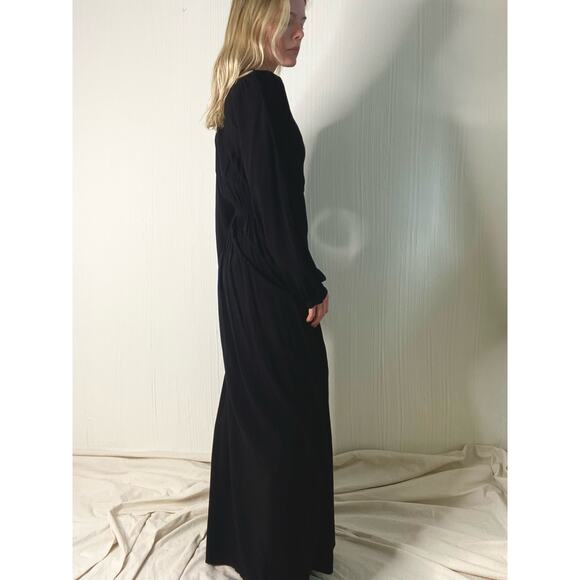 NATALIE MARTIN Black Long Sleeve Peasant Maxi Dress US MEDIUM/LARGE - Picture 7 of 14
